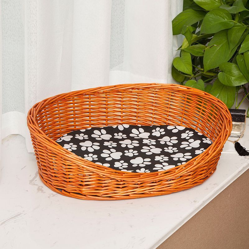 Cat bed summer dog bed four seasons universal small dog bed net celebrity rattan teddy bed pet supplies dog bed
