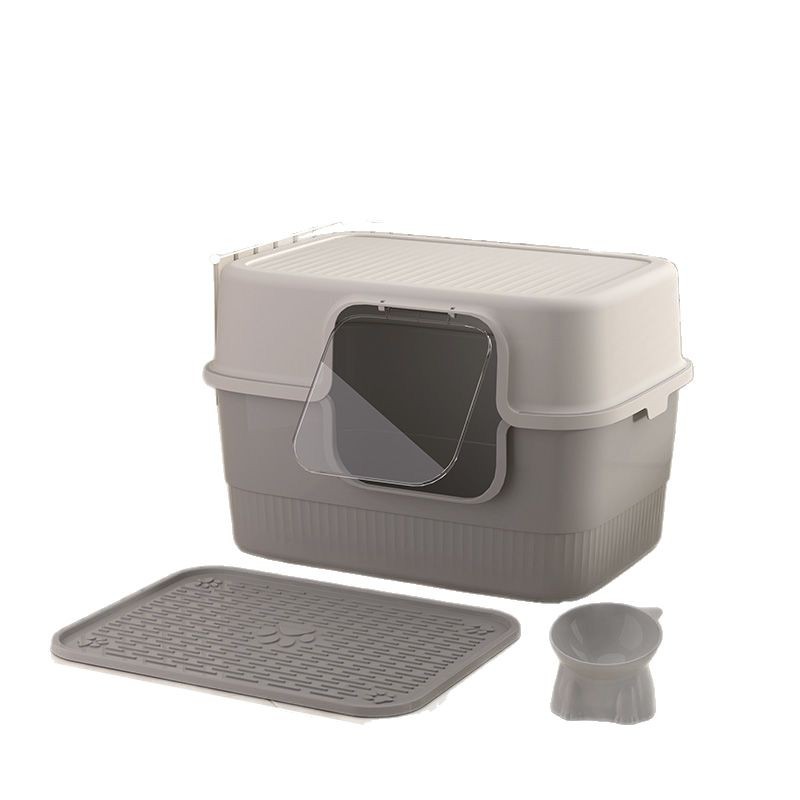 Extra large giant cat litter box fully enclosed anti-splash cat toilet cat litter box deodorant deodorant pet supplies