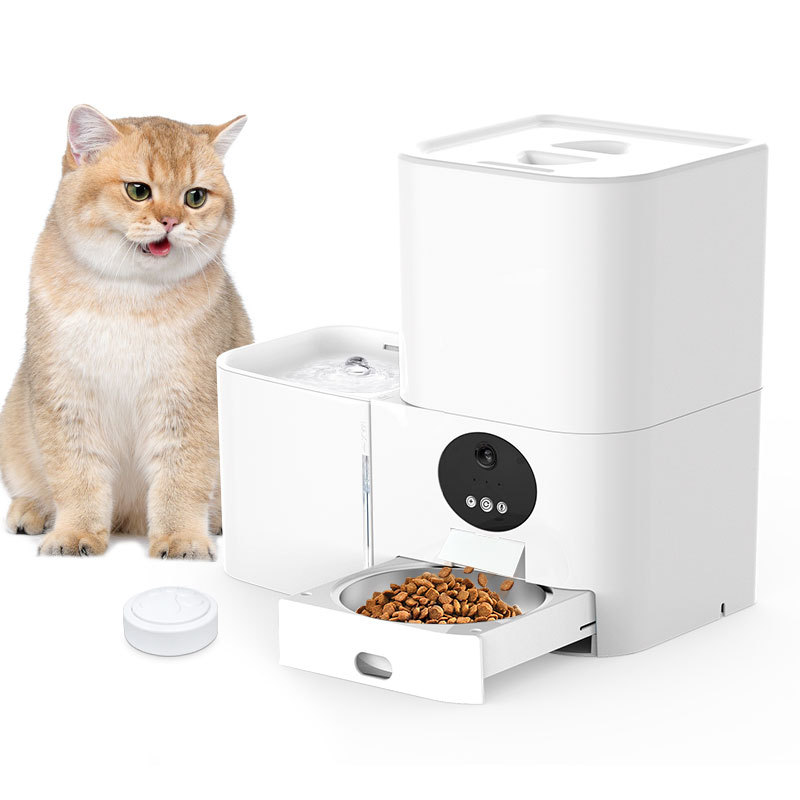 Smart pet feeder, water and grain dispenser, automatic feeder, large-capacity water feeder, dog bowl, cat bowl