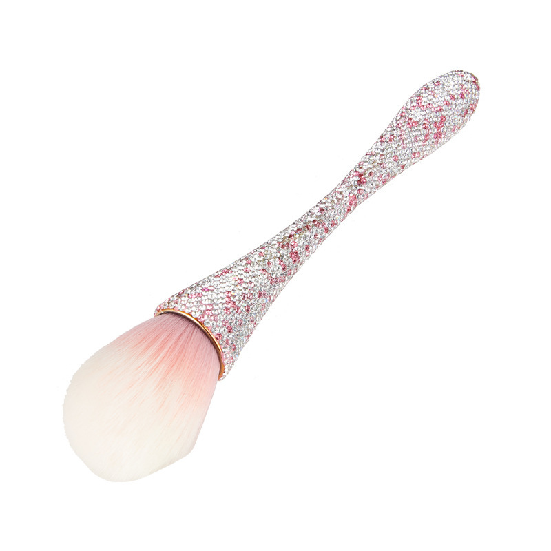 Extra large diamond-studded small waist blush powder brush nail brush beauty makeup tool soft brush does not absorb powder high gloss makeup